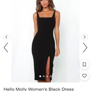 Hello Molly Black Midi Dress
